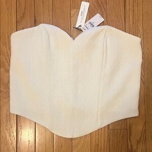 NWT Elegant White Corset/Strapless Top